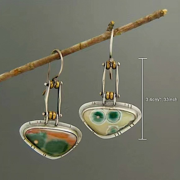 Vintage Silver Boho Dangle Earrings - Picture 4 of 4